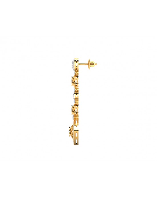 Talor Diamond Dangle drop earrings in Gold Talor Diamond Dangle drop earrings in Gold