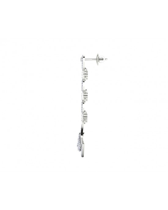 Rosa Long diamond dangle earrings in gold Rosa Long diamond dangle earrings in gold