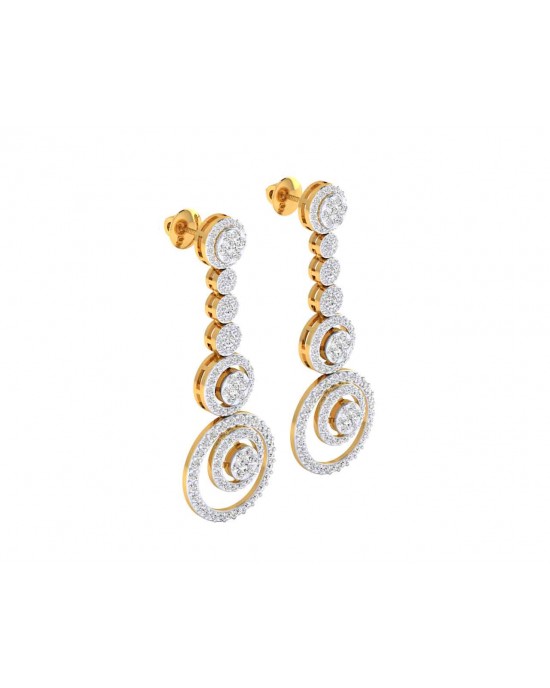 Romy Diamond Dangle drop earrings in Gold Romy Diamond Dangle drop earrings in Gold