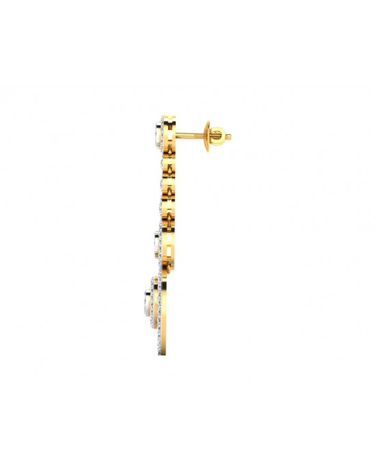 Romy Diamond Dangle drop earrings in Gold Romy Diamond Dangle drop earrings in Gold