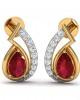 Wila Ruby & diamond earrings in 14k gold Wila Ruby & diamond earrings in 14k gold
