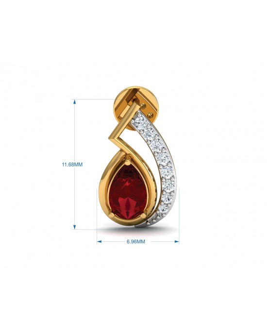 Wila Ruby & diamond earrings in 14k gold Wila Ruby & diamond earrings in 14k gold