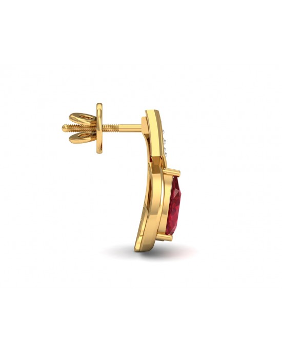Wila Ruby & diamond earrings in 14k gold Wila Ruby & diamond earrings in 14k gold