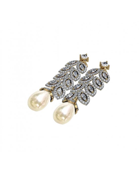 Marquee & Round diamond danglers Marquee & Round diamond danglers