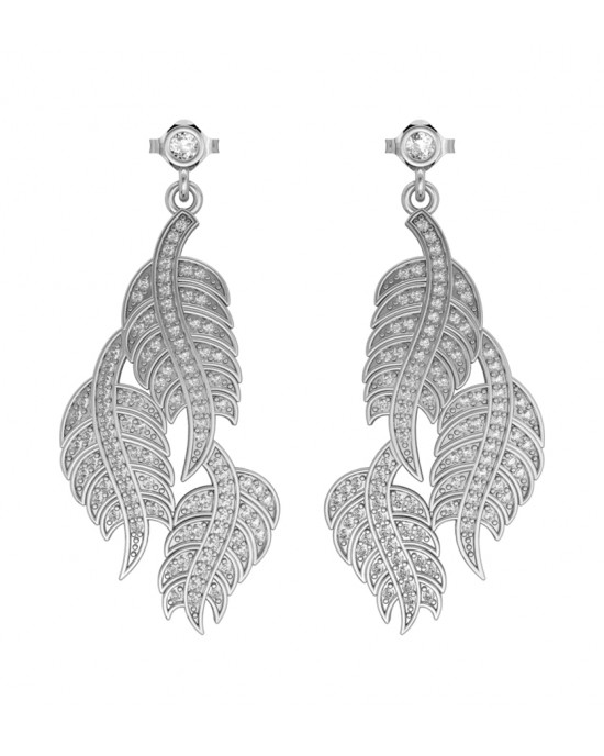 Leaf Earring with Diamonds Leaf Earring with Diamonds