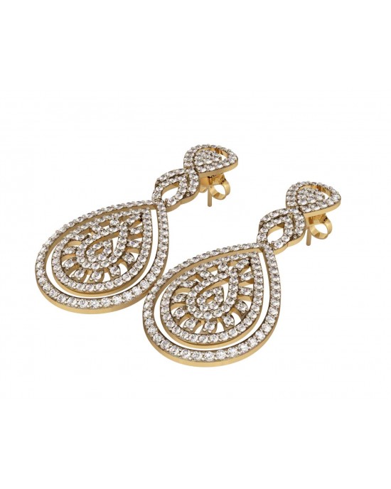 Long Diamond Wedding Earrings Long Diamond Wedding Earrings