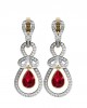 Modish Ruby & Diamond Earrings Modish Ruby & Diamond Earrings