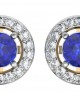 Sapphire & Diamond Cluster Earring Sapphire & Diamond Cluster Earring