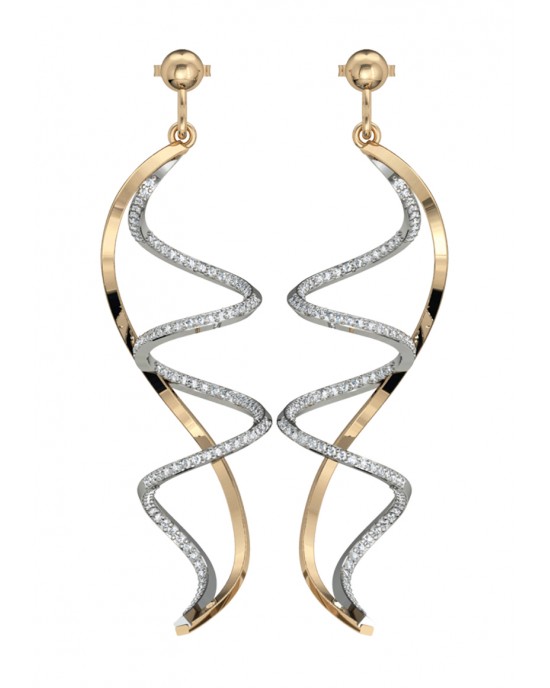 Slender spiral Diamond danglers Slender spiral Diamond danglers