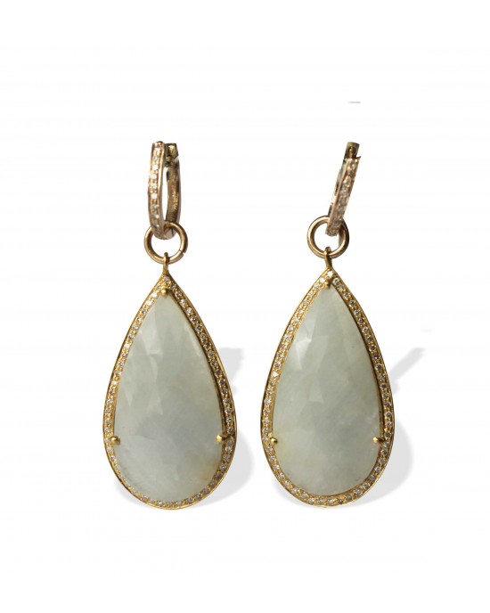 White Sapphire & Diamond Earrings White Sapphire & Diamond Earrings