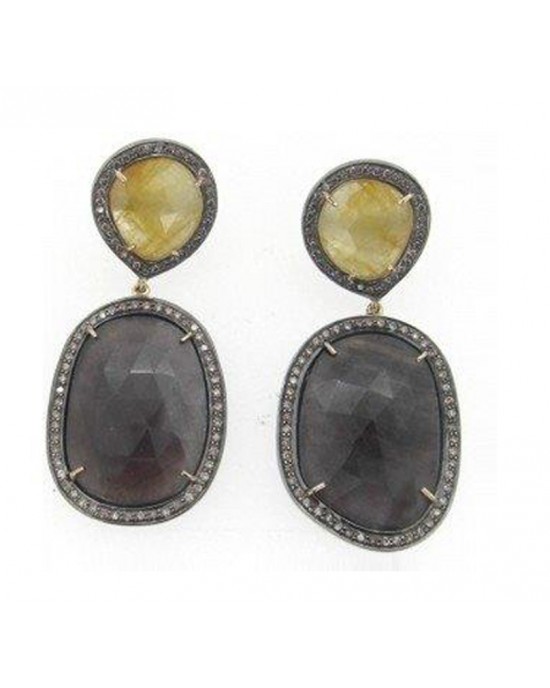 Multi Sapphire Victorian Earring Multi Sapphire Victorian Earring