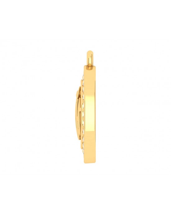 Allah 12mm charm in hallmarked Gold with round brilliant diamonds Allah 12mm charm in hallmarked Gold with round brilliant diamonds