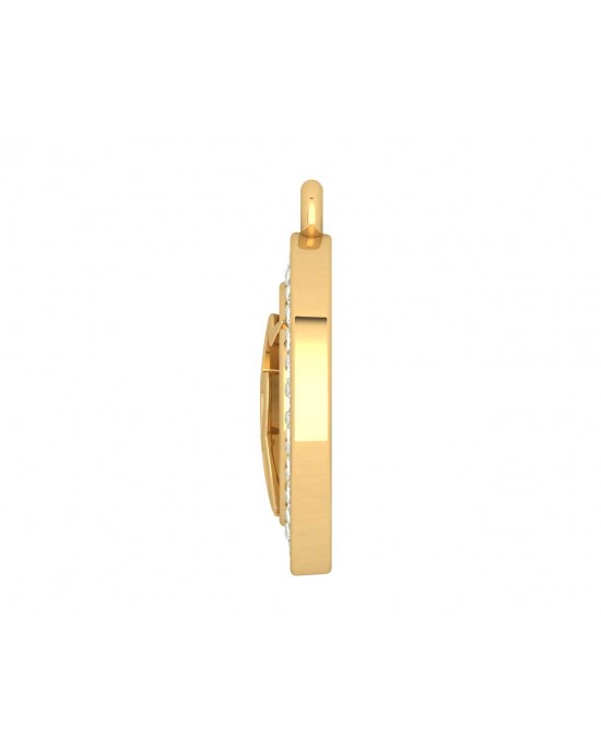 Ik onkar 12mm charm in hallmarked Gold with round brilliant diamonds Ik onkar 12mm charm in hallmarked Gold with round brilliant diamonds