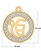 Ik onkar 12mm charm in hallmarked Gold with round brilliant diamonds Ik onkar 12mm charm in hallmarked Gold with round brilliant diamonds