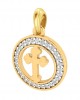Cross 12mm charm in hallmarked Gold with round brilliant diamonds Cross 12mm charm in hallmarked Gold with round brilliant diamonds