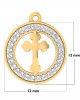 Cross 12mm charm in hallmarked Gold with round brilliant diamonds Cross 12mm charm in hallmarked Gold with round brilliant diamonds