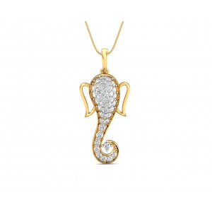 Ganesh Divine depiction pendant in gold