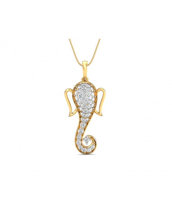 Ganesh Divine depiction pendant in gold Ganesh Divine depiction pendant in gold