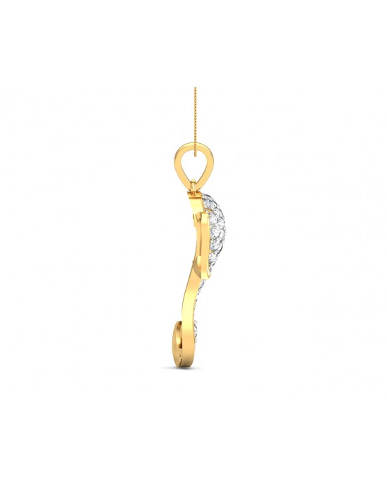 Ganesh Divine depiction pendant in gold Ganesh Divine depiction pendant in gold