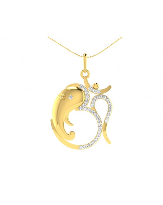 Om Ganesh in Gold & diamonds Pendant Om Ganesh in Gold & diamonds Pendant