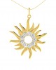 Auspicious sun pendant in gold & diamonds Auspicious sun pendant in gold & diamonds