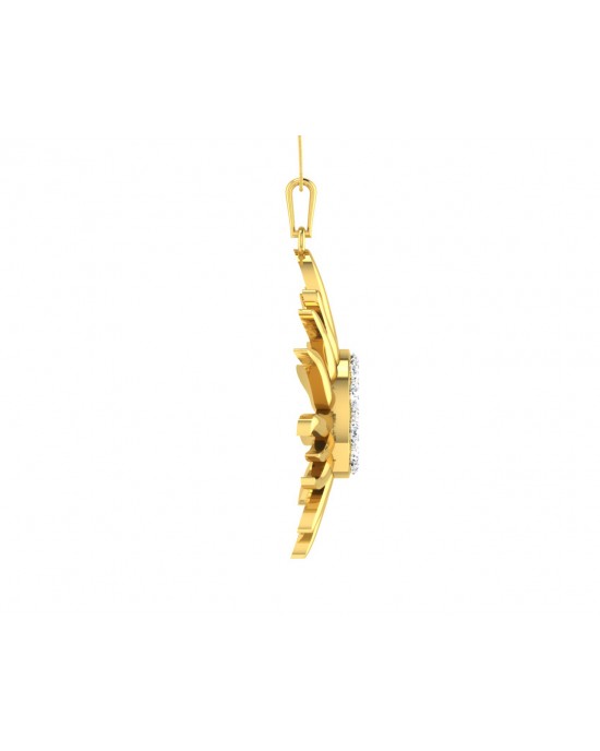 Auspicious sun pendant in gold & diamonds Auspicious sun pendant in gold & diamonds