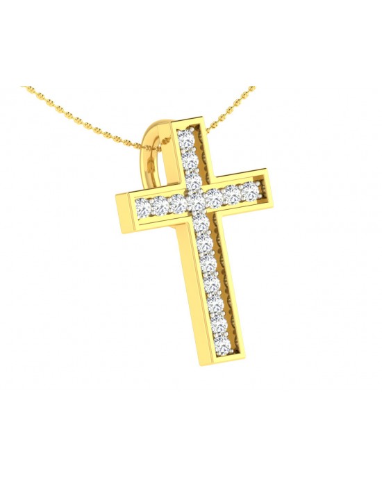 Diamond Cross pendant in gold Diamond Cross pendant in gold