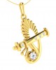 Sri Krishna Gold pendant with diamonds Sri Krishna Gold pendant with diamonds