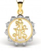 Auspicious Shri Sai Pendant in Gold studded with diamonds Auspicious Shri Sai Pendant in Gold studded with diamonds