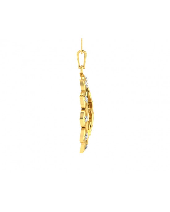 Auspicious Shri Sai Pendant in Gold studded with diamonds Auspicious Shri Sai Pendant in Gold studded with diamonds