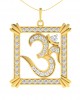 Auspicious Aum Pendant in Gold with diamonds Auspicious Aum Pendant in Gold with diamonds