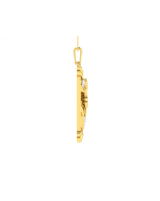 Auspicious Aum Pendant in Gold with diamonds Auspicious Aum Pendant in Gold with diamonds