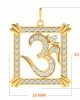 Auspicious Aum Pendant in Gold with diamonds Auspicious Aum Pendant in Gold with diamonds