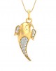 Artistic Ganpati Pendant in Gold with Diamonds Artistic Ganpati Pendant in Gold with Diamonds