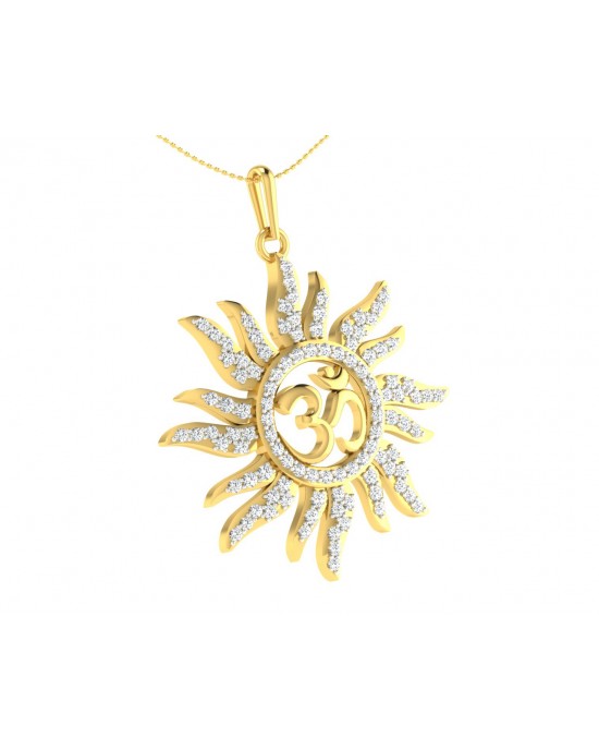 Diamond Aum Pendant in Gold Diamond Aum Pendant in Gold
