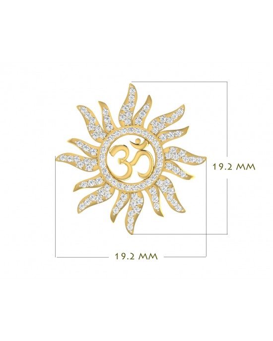 Diamond Aum Pendant in Gold Diamond Aum Pendant in Gold