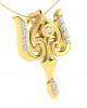 Auspicious Shiv Trident Pendant in Gold Auspicious Shiv Trident Pendant in Gold