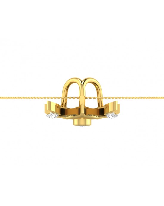 Auspicious Shiv Trident Pendant in Gold Auspicious Shiv Trident Pendant in Gold