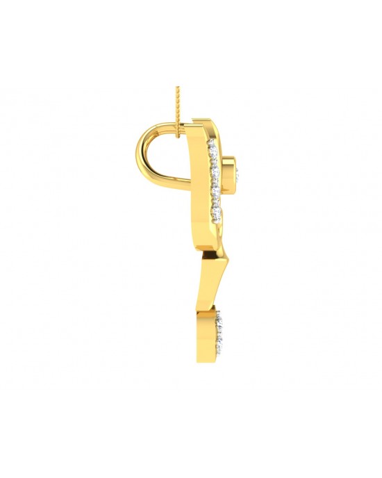 Auspicious Shiv Trident Pendant in Gold Auspicious Shiv Trident Pendant in Gold