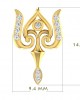 Auspicious Shiv Trident Pendant in Gold Auspicious Shiv Trident Pendant in Gold