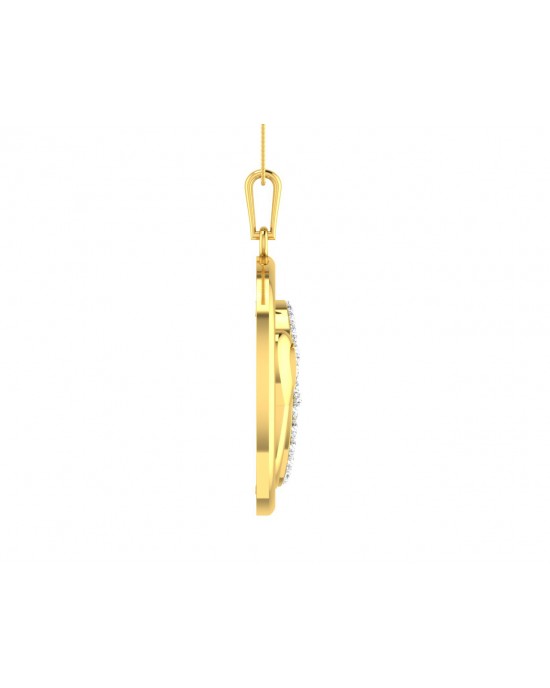 Auspicious Ik Onkaar Gold Pendant with Diamonds Auspicious Ik Onkaar Gold Pendant with Diamonds
