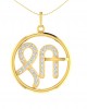 Auspicious Shri Pendant in Gold with diamonds Auspicious Shri Pendant in Gold with diamonds