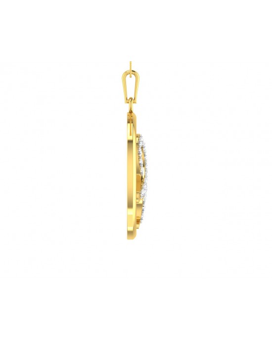 Auspicious Shri Pendant in Gold with diamonds Auspicious Shri Pendant in Gold with diamonds