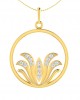 Auspicious Lotus Pendant in Gold with Diamonds Auspicious Lotus Pendant in Gold with Diamonds