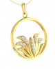 Auspicious Lotus Pendant in Gold with Diamonds Auspicious Lotus Pendant in Gold with Diamonds