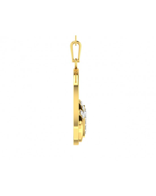 Auspicious Lotus Pendant in Gold with Diamonds Auspicious Lotus Pendant in Gold with Diamonds