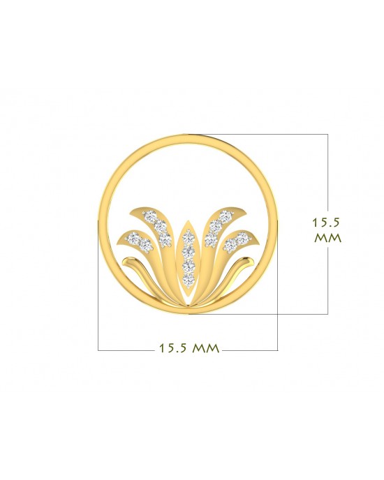 Auspicious Lotus Pendant in Gold with Diamonds Auspicious Lotus Pendant in Gold with Diamonds