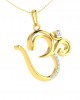 Om Pendant in Gold with diamonds Om Pendant in Gold with diamonds