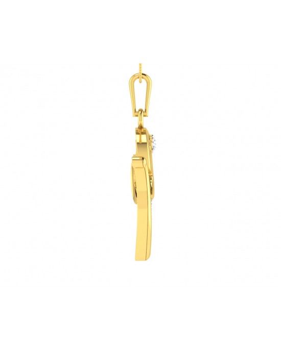 Om Pendant in Gold with diamonds Om Pendant in Gold with diamonds