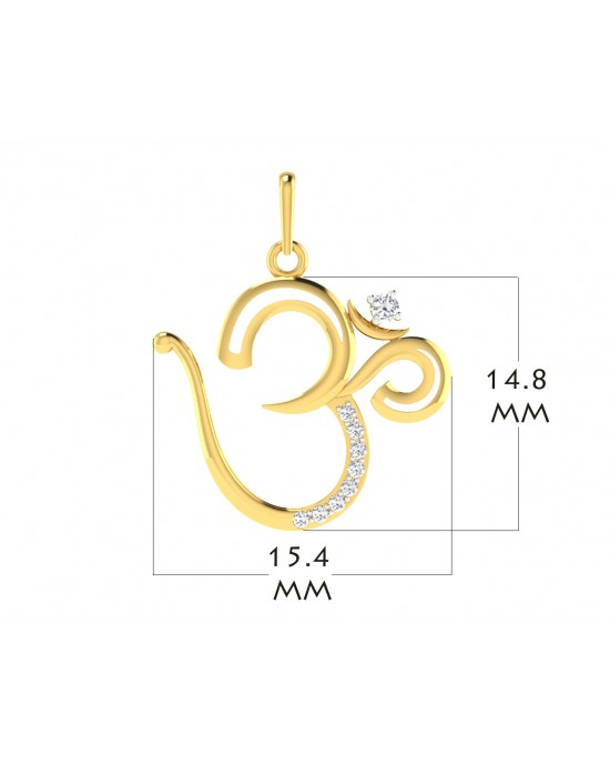 Om Pendant in Gold with diamonds Om Pendant in Gold with diamonds